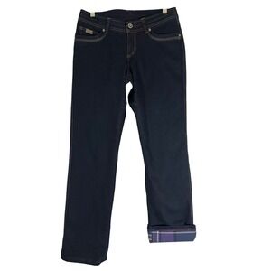 Kuhl Quinn Women's Straight Leg flannel lined dark wash Jeans - size 4